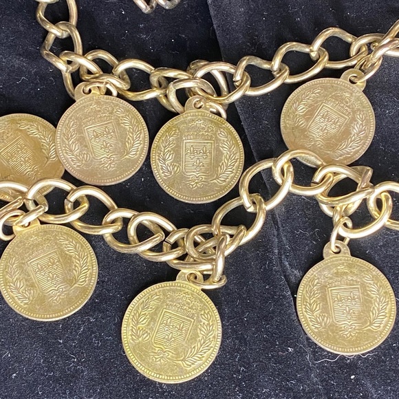 Vintage Layered Gold Tone Coin Chain Adjust Belt. Can wear as a necklace too - Picture 9 of 14
